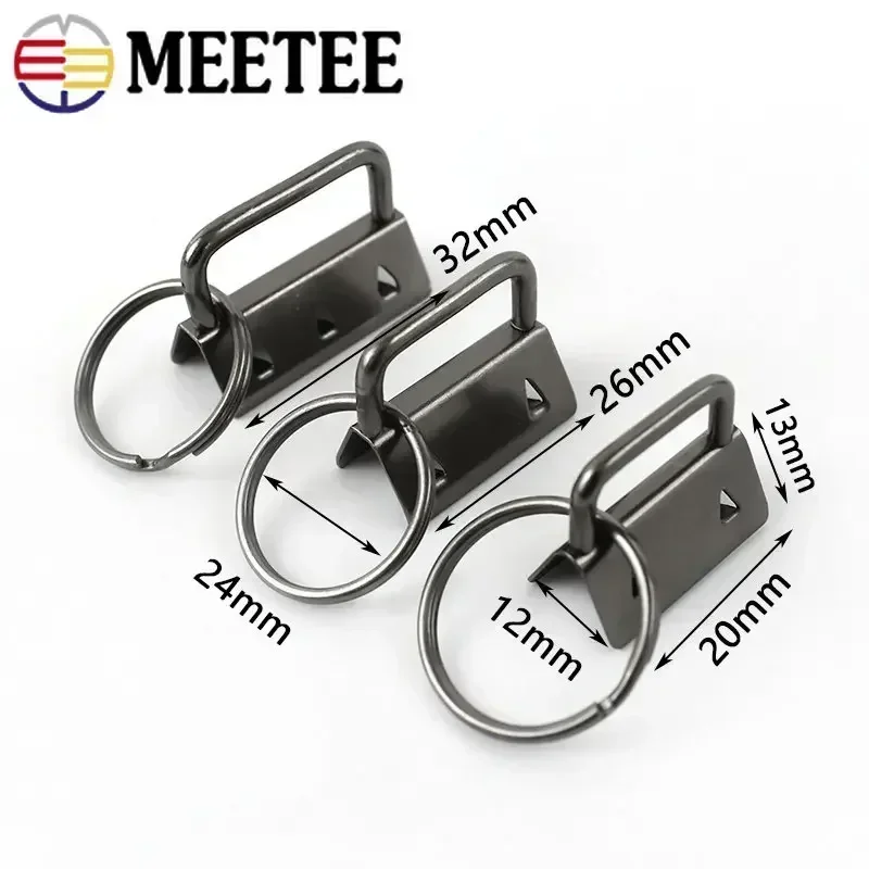 10/20Pcs 20/25/32mm Metal Webbing Strap Tail Clip Buckle Luggage Belt Wallet Keychain O Ring Buckles DIY Crafts Hardware Hook