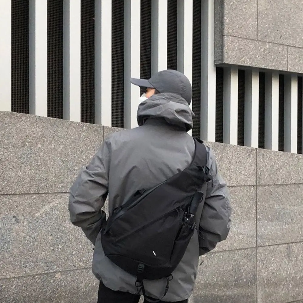 

Trendy Large Capacity Hip Hop Bag Adjustable Strap Waterproof Shoulder Bag Backpack Unisex