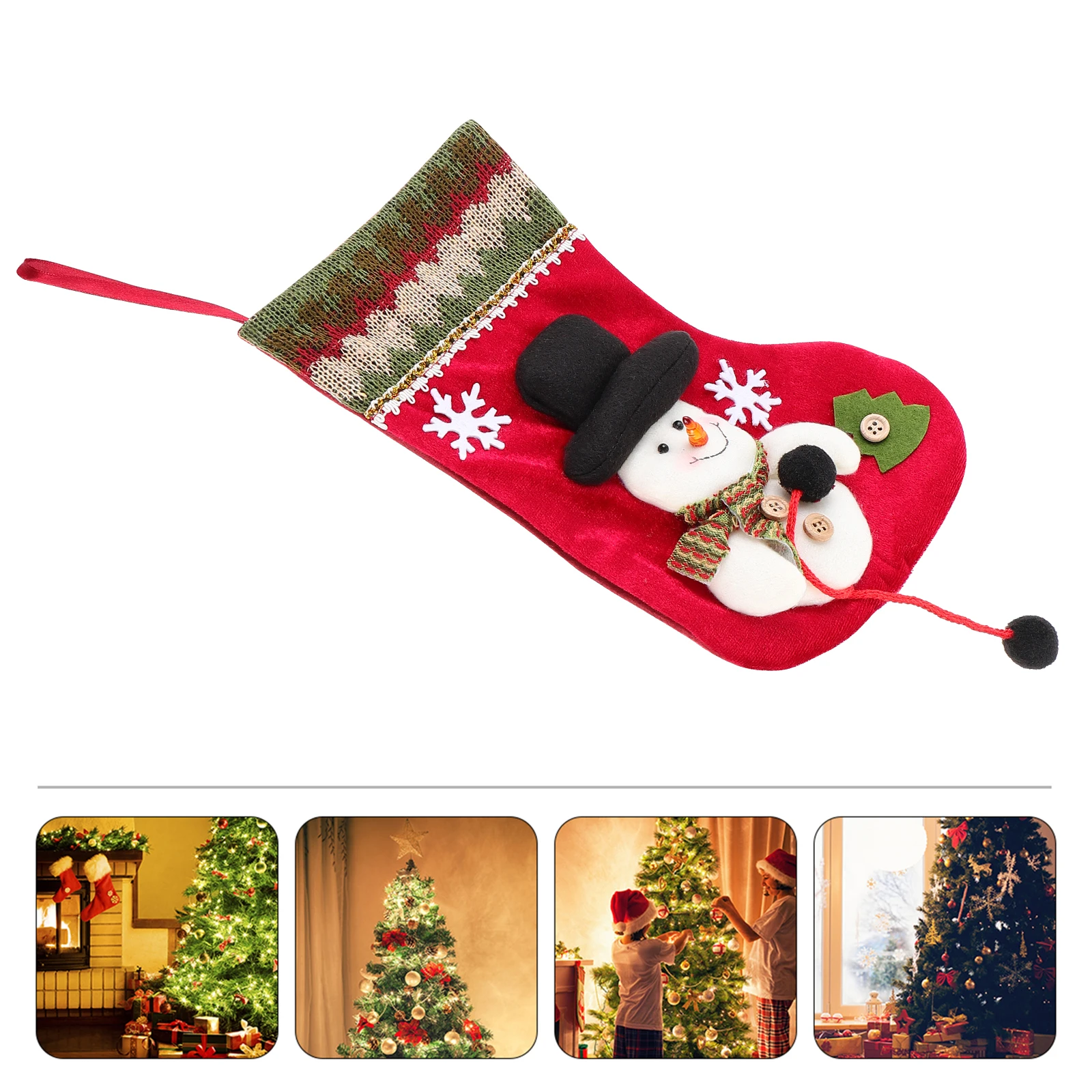 

Christmas Tree Pendant Hanging Sock Gift Bag Plushies Socks Candy Stockings Cloth Gifts