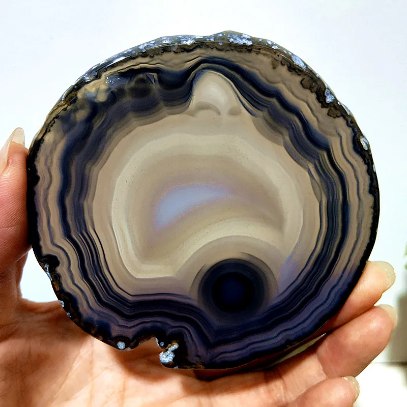 Pierres naturelles, tranches d'agate pictographique, cristaux, sorcellerie, chakra, spiritualité, guérison Reiki, décoration de chambre