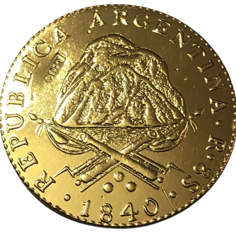 1840-R La Rioja (Argentine provinces) 8 Escudos Gold Copy Coin 35mm