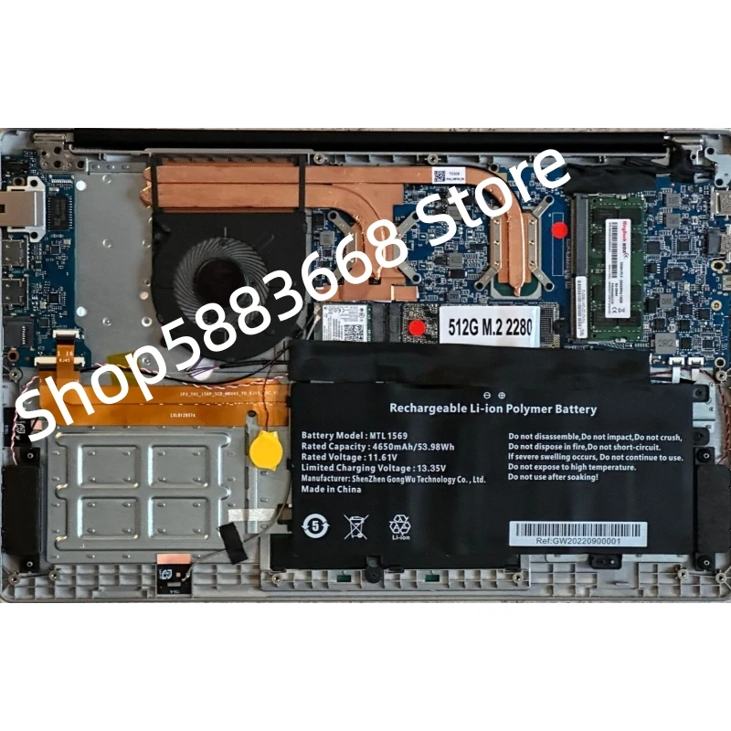 MTL1569 For Hiper DZEN U0WHH89N H1569O7165WMP Laptop Substitute Battery 11.61V 4500mAh For Hiper DZEN X1D1481S X1H1481S X1U1481S