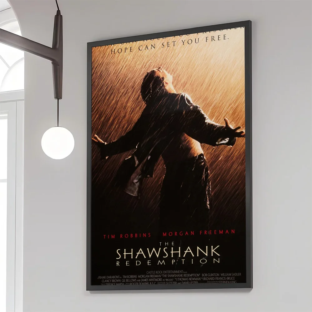 1PC The Shawshank Redemption Poster Movie Sticky Posters Retro Kraft Paper Sticker DIY Room Bar Cafe Aesthetic Art Wall Painting