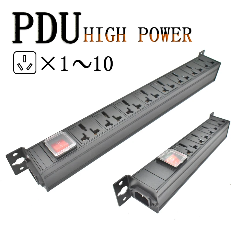 PDU power board network cabinet rack C14 port desktop 16A universal socket 1-10AC double break switch control wireless socket