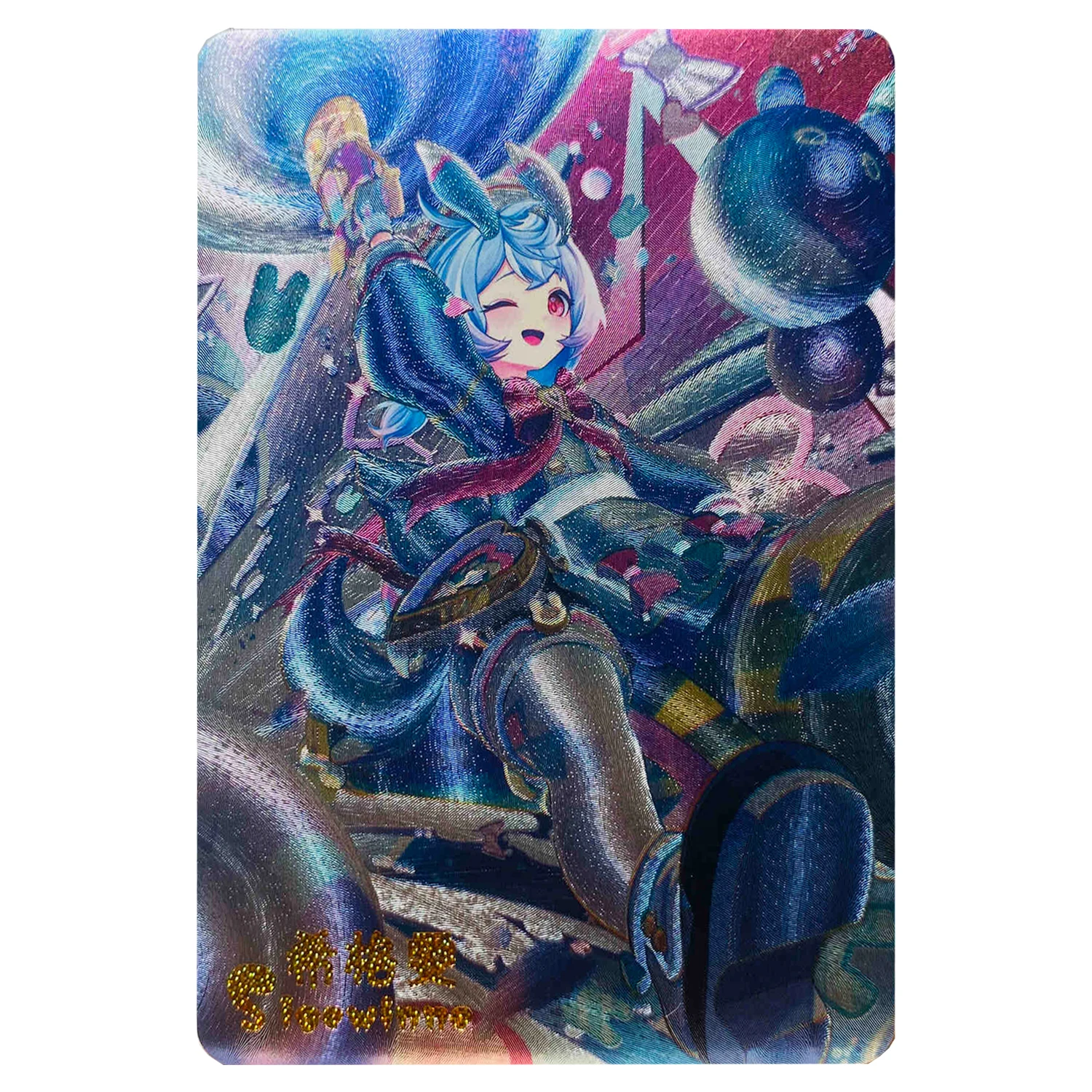 Cartes de collection Anime bricolage, Genshin Impact, Raiden Shogun, Ganyu, Flash grossier, Kamisato Ayaka, jeu, jouet cadeau, 11 pièces par ensemble