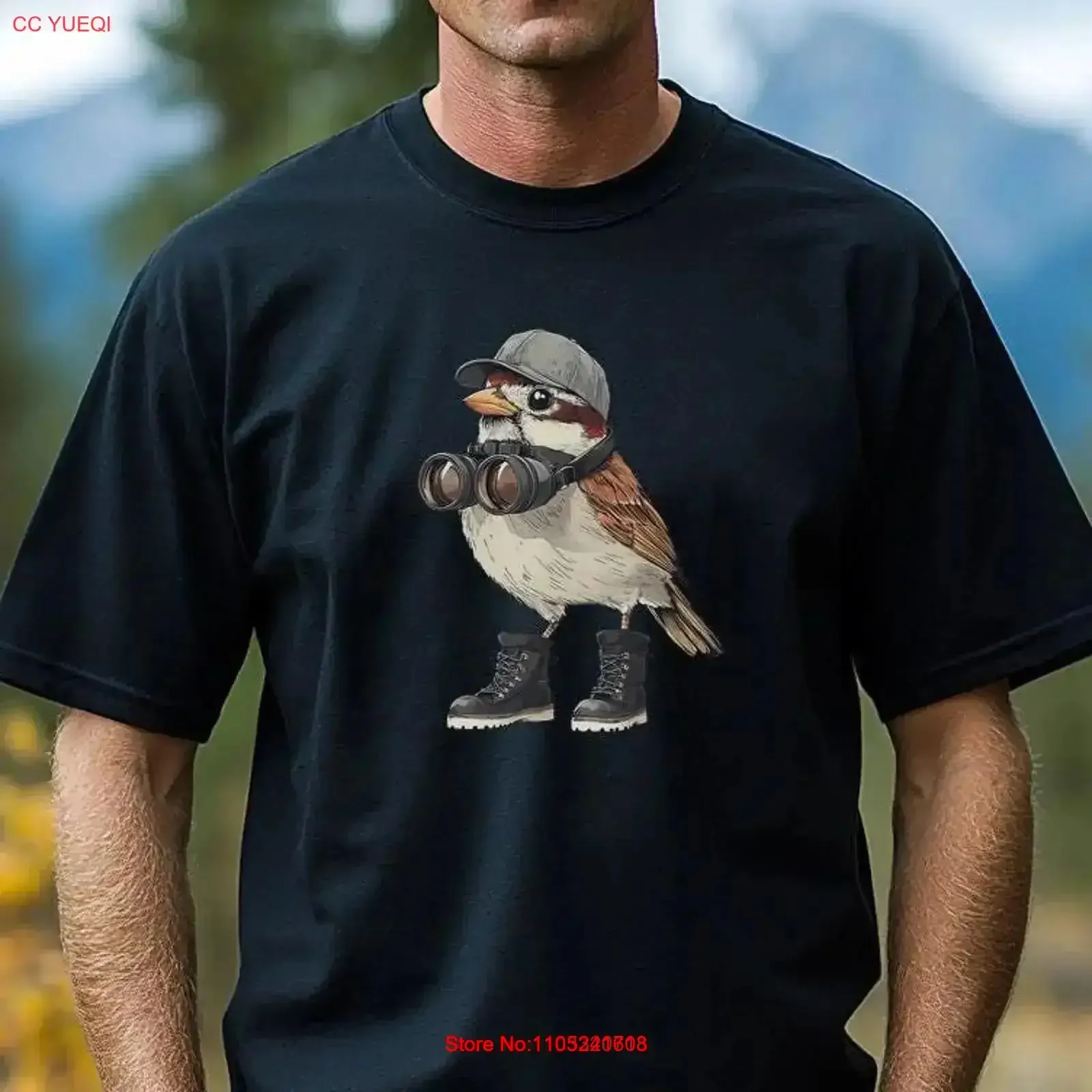 

Футболка с птицей, мужская идея для любителей природы, орнитолог, забавный день рождения, человек для папы, винтажная стираная дизайнерская одежда, удобная стильная одежда