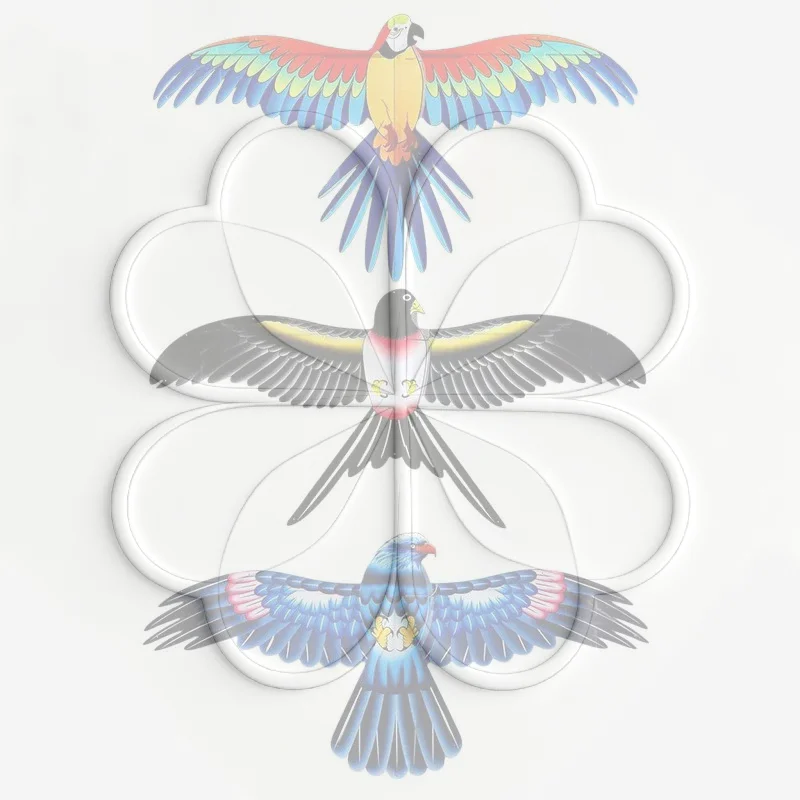 Children Kite Toy Cartoon Eagle Shape Foldable Mini Plastic Kite for Kids Outdoor Playground Activities
