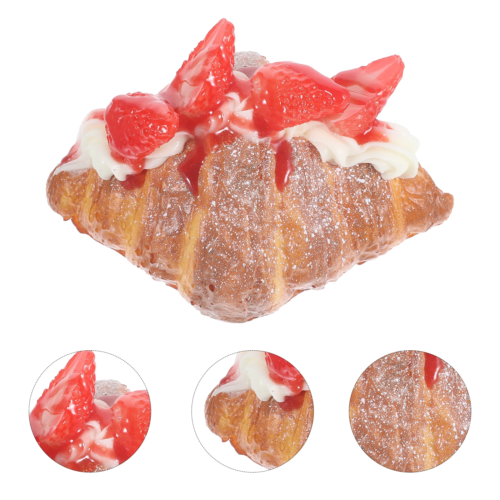 

Croissant Bread Props Fake Food Decoration Sandwich Realistic Simulated Pu Model