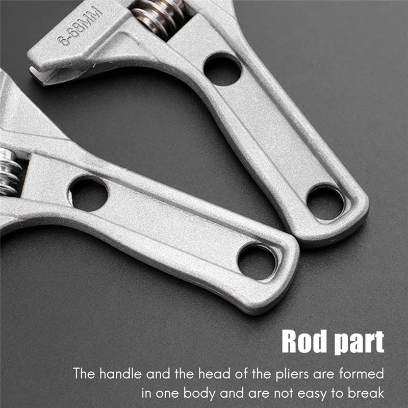 The Multifunctional Short Handle Wrench With Teeth For Bathroom Wrench Is Used To Install The Air Conditioner Sewer Pipe Durable