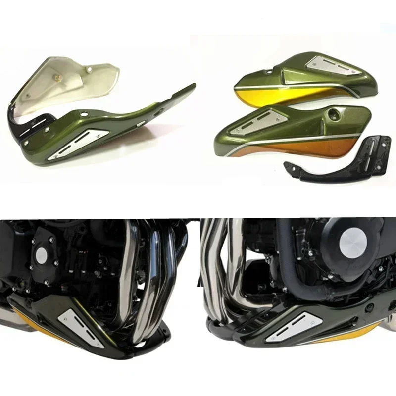 

FOR KAWASAKI Z900RS 2018+ Motorbike Accessories Engine Chassis Shroud Fairing Exhaust Shield Guard Protection Cover - ArmyGreen