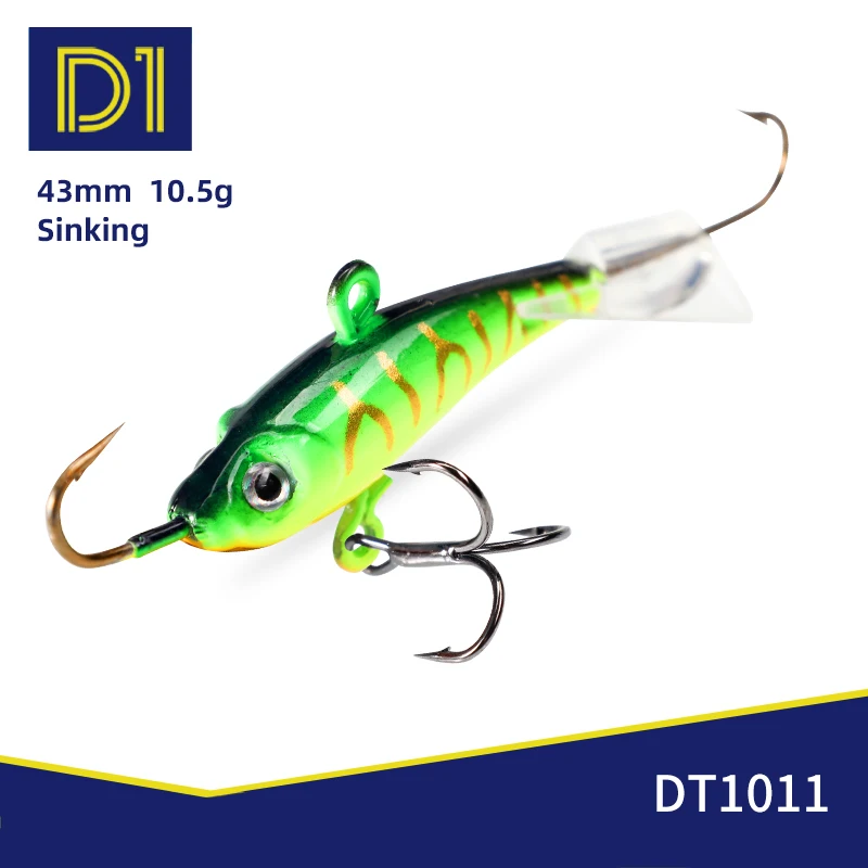 

D1 Winter Ice Fishing Lure 10.5g Sinking Jigging Balancer VIB Bass Pike Carp Perch Fishing Tackle Hard Bait Lures