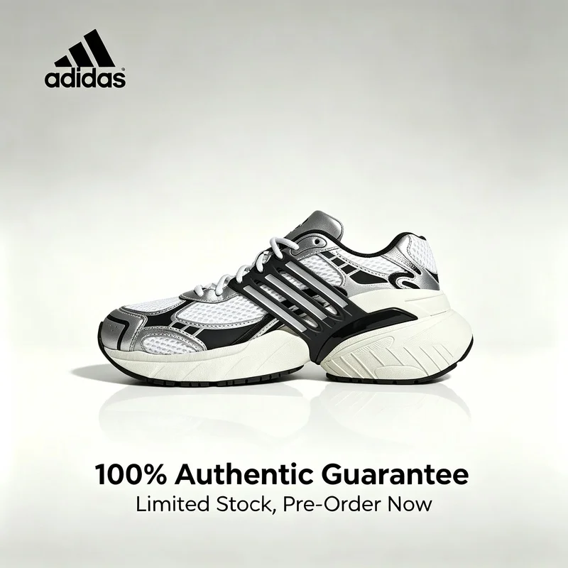adidas Originals ADISTAR XLG Comfortable Sport Classic Low-Top Dad Shoes Unisex Silver Black IH3381