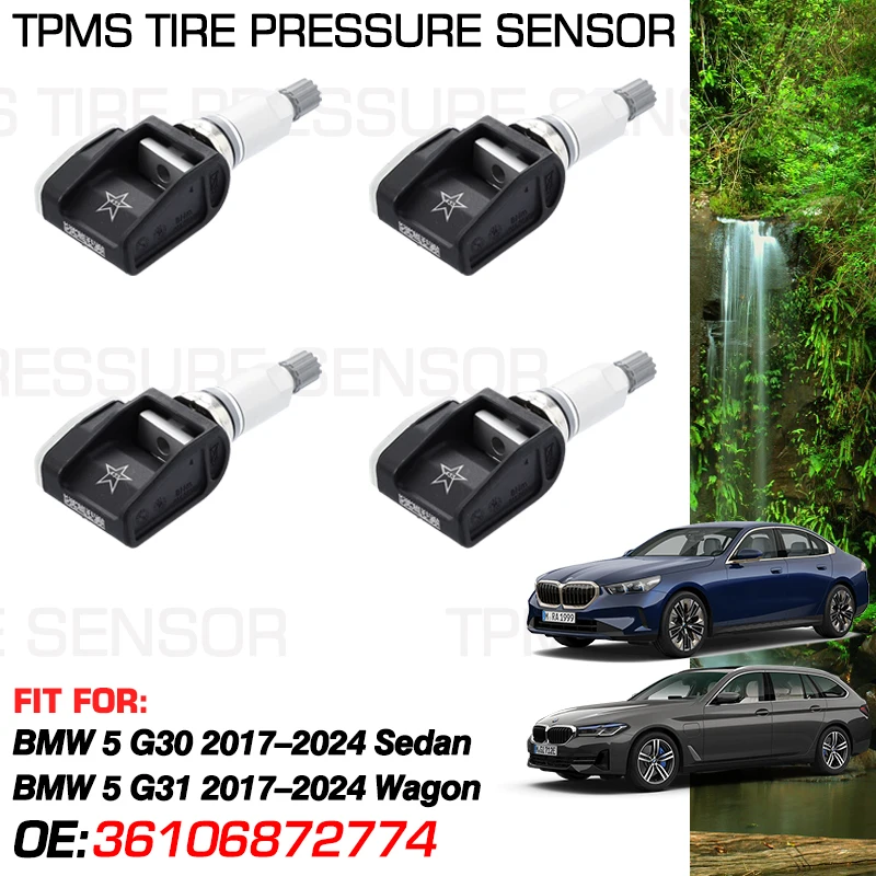 

For BMW 5 Series G30 Sedan BMW 5 Series G31 2017-2024 Wagon 433MHz Tire Pressure Monitoring Sensor Parts 36106872774 A0009052102