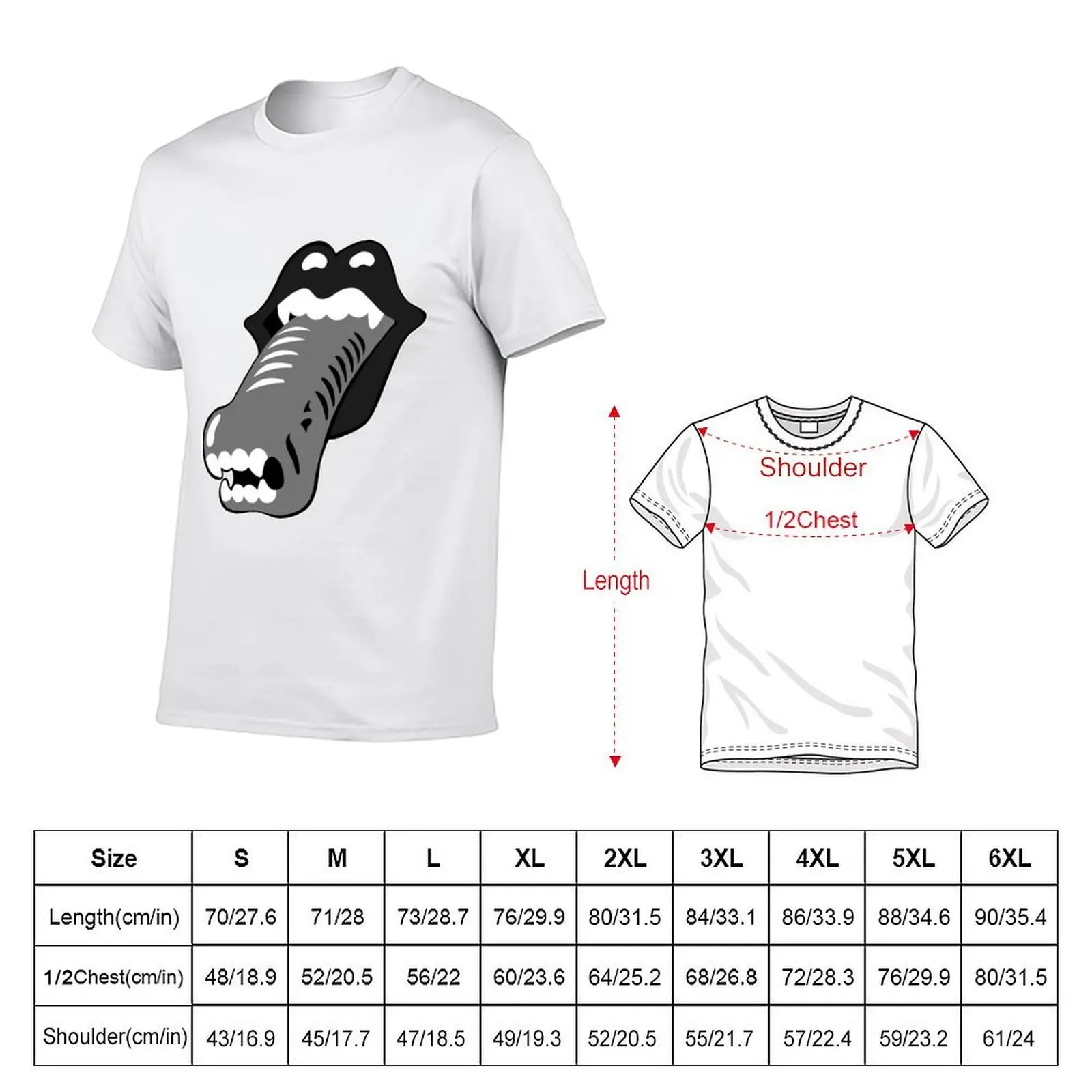 Alien Lips T-Shirt baggy shirts oversized graphic tee plain black t shirts men