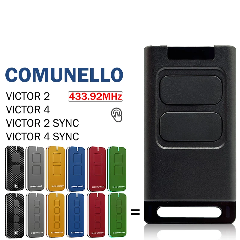 COMUNELLO VICTOR 2 4 RC SYNC Automation Gate Remote Control Rolling Code 433.92MHz COMUNELLO Hand Transmitter VICTOR2 VICTOR4