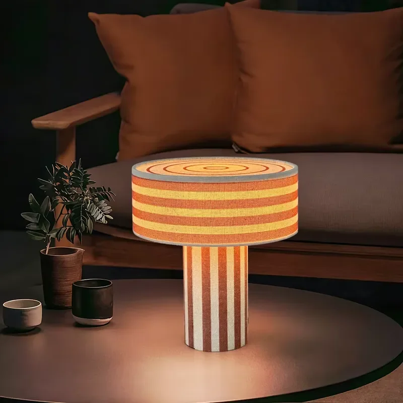 Modern Rechargeable Mushroom Desk Lamp Cordless LED Night Light for Bedroom Living Room Home Decoration