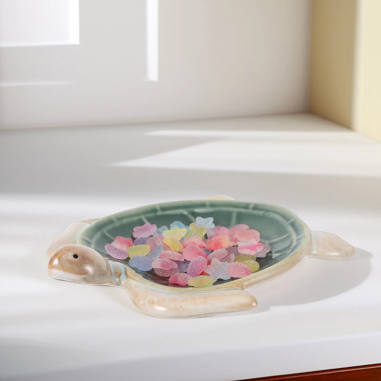 

Универсальный поднос для хранения в форме черепахи, тарелка для конфет, подставка для украшений, подставка для ключей, маленькая декоративная чаша для дома и офиса