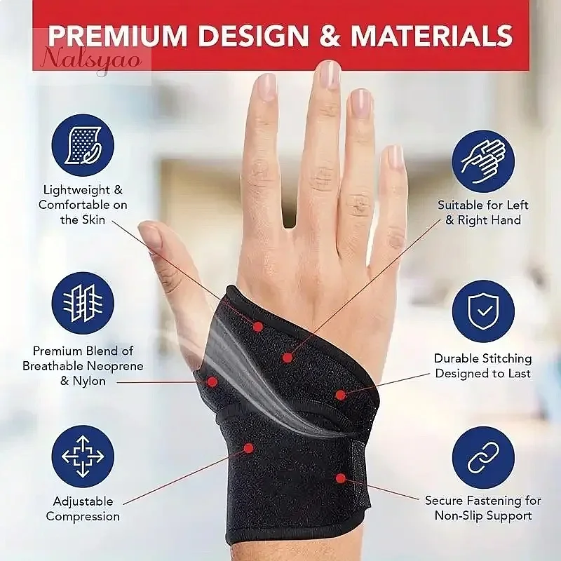 Adjustable Fitness Strength Bandage Hand Wrist Straps Sports Wristbands Support Gym Wraps Brace Wrist-Band