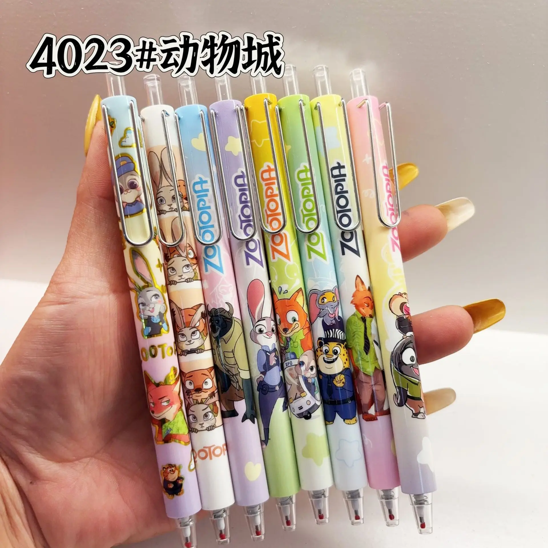 24 قطعة ديزني Zootopia أنيمي الصحافة هلام القلم الكرتون لطيف طالب الكتابة القلم الأسود قلم محايد اللون القرطاسية هدية للأطفال #2