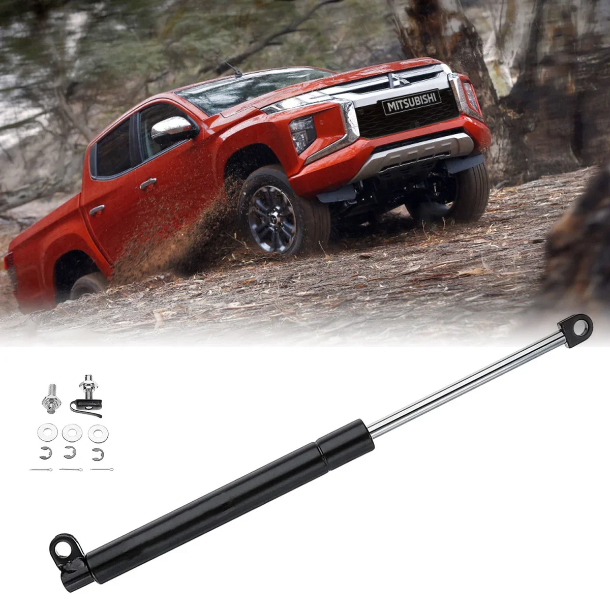 Rear Liftgate Tailgate Slow Down Aluminium Shock Gas Strut Damper For Mitsubishi Triton L200 MQ 2015-2019 Car Accessories