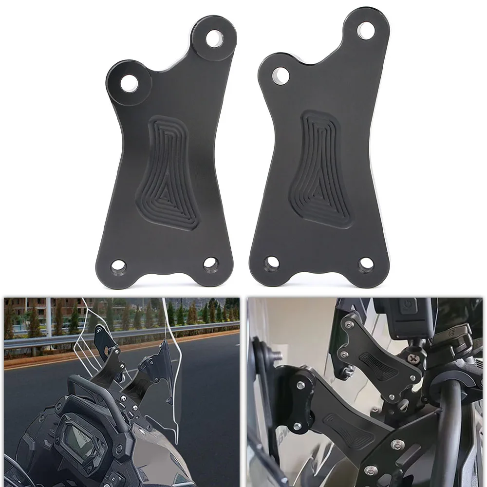 

Motorcycle Accessories Fit For KAWASAKI KLR 650 KLR650 2022-2024 Windshield Riser Adapter Adjustable Windscreen Mount Bracket