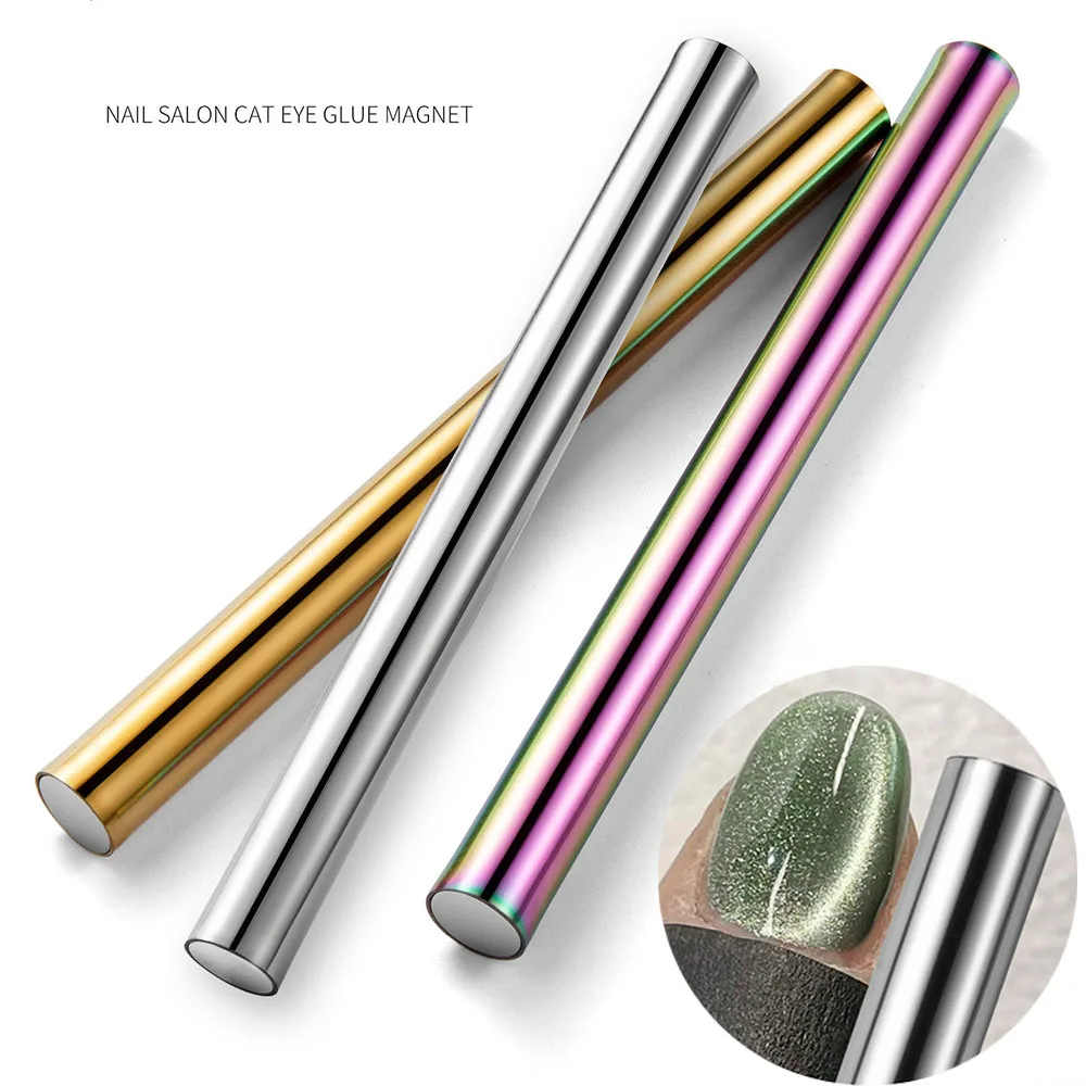 15cm Silver/Gold Strong Cat Magnetic Stick Tools for Nail UV Gel Polish Cat Eye Pen Lengthening Easy Gel Magnetic Manicure Tool