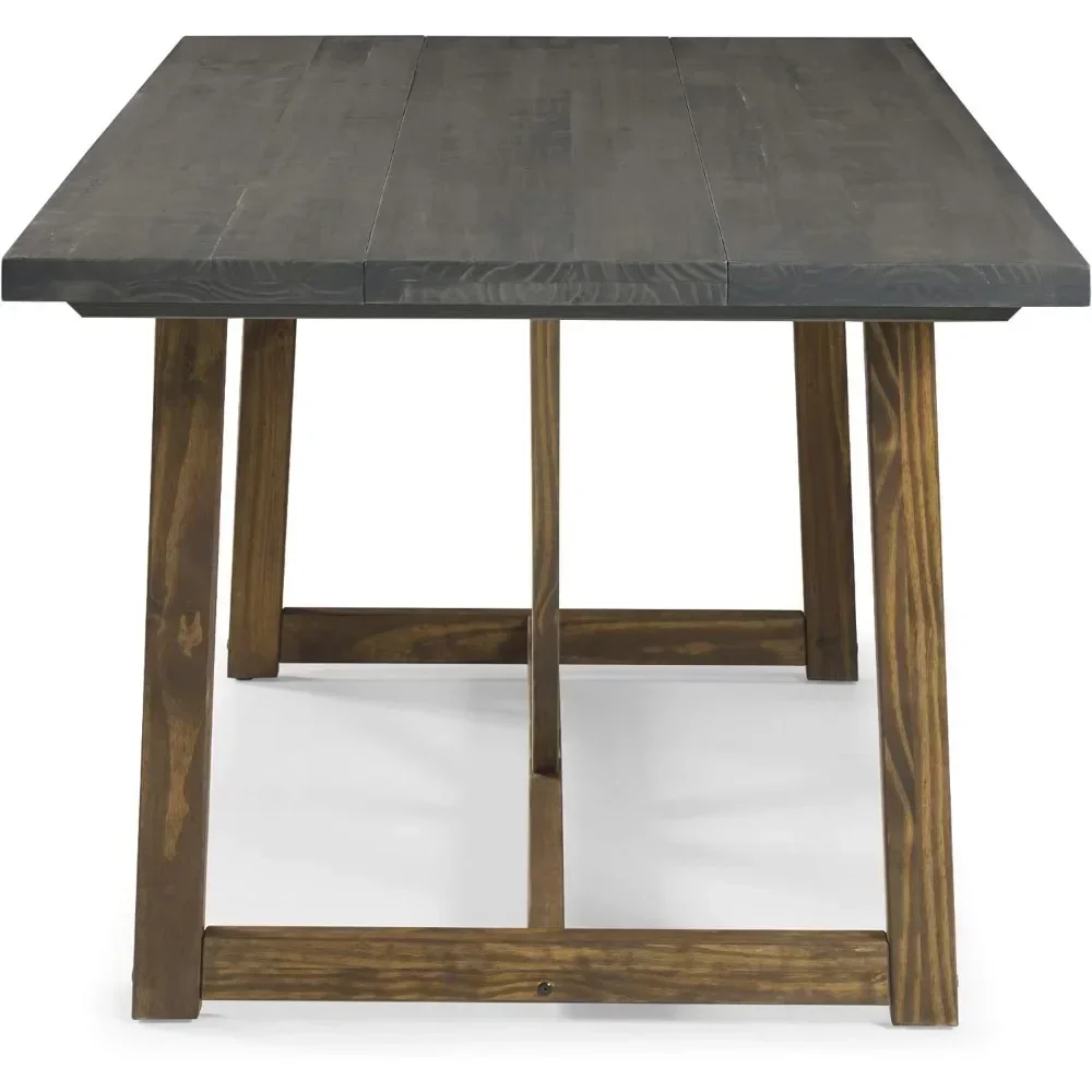 72 Inch Dining Table Modern Farmhouse Small Kitchen Furniture Dining Room Table Wood Grey and Brown Home