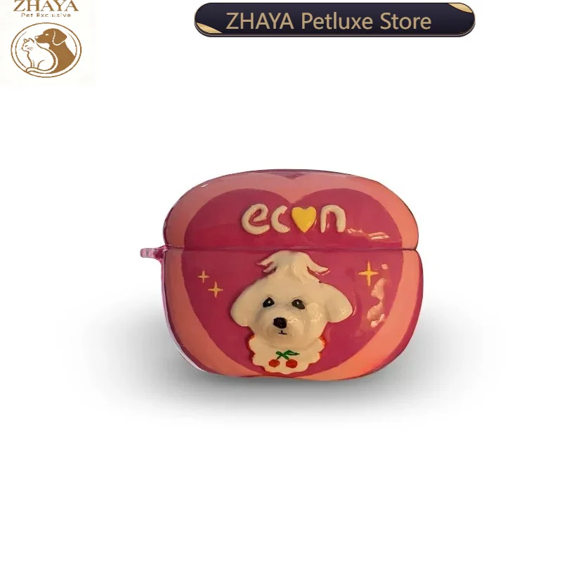 Custom Pet Theme Wireless Earbud Case Handmade Polymer Clay Creative Birthday Gift Earphone Protective Shell