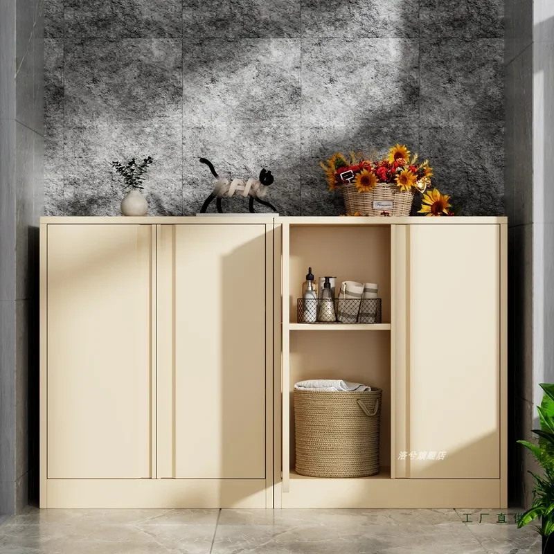 Outdoor Balcony Storage Cabinet Steel Locker with Lock Sunproof Utility Iron Tool Cabinet for Household Corridor