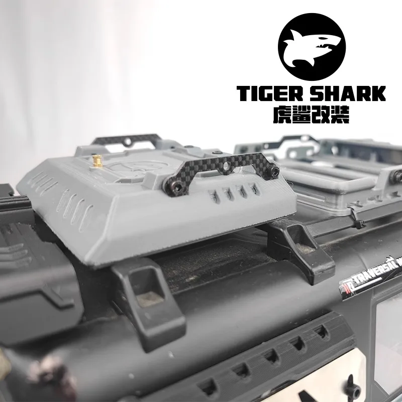 Rc Cars Carbon Fiber Luggage Rack Roof Box Tail Box for YIKONG 4083 1/8 Crawler Car Upgrade Simulation Refit Parts Accessories