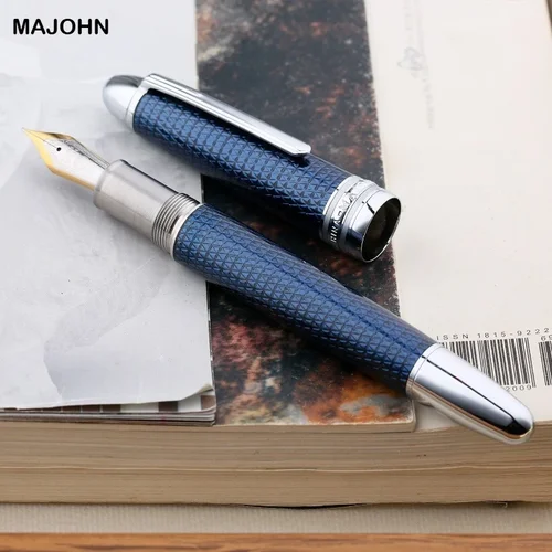 Imagen 2 del producto MAJOHN P136 pluma estilográfica de pistón antideslizante con patrón de martillo antideslizante 3D EF/F versión pluma suministros escolares papelería