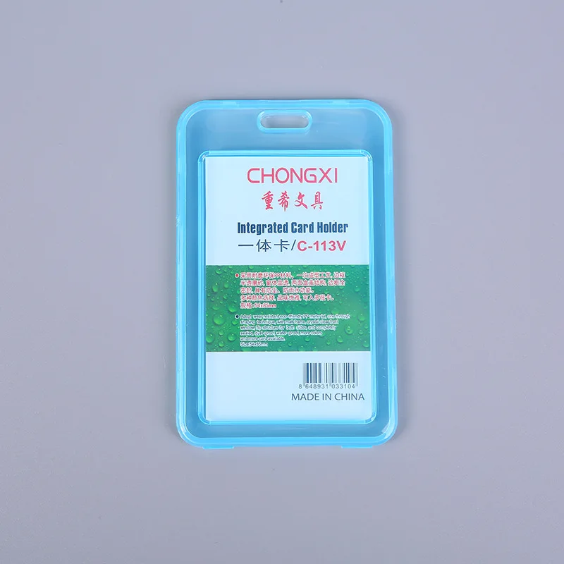 Employee's Pass Work Card Holder Transparent ID Tag Case Cover Protector Working Permit Case Sleeve