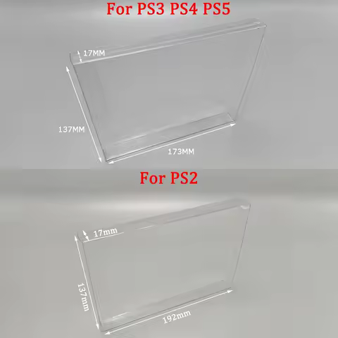 1PC Clear Transparent Box Cover For PS5 PS4 PS3 PS2 Game Card Collection Display Storage Case PET Protective Box Accessory