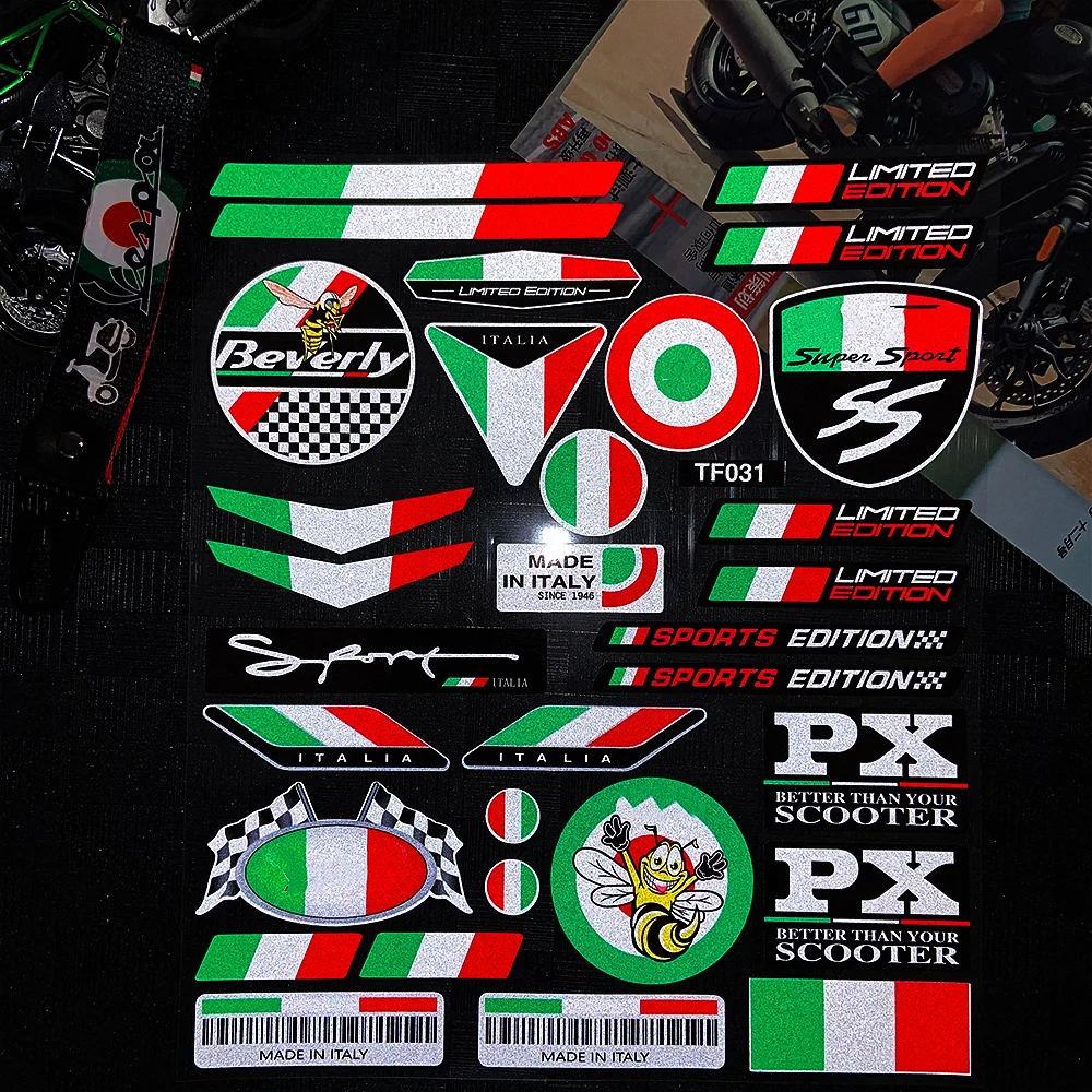 Capacete da motocicleta Adesivos para Piaggio Vespa, Acessórios, Pegasus, Primavera, Sprint Spring, PX, LX, GTS, GTS300, 300, 250, 200, 150, 125, 50