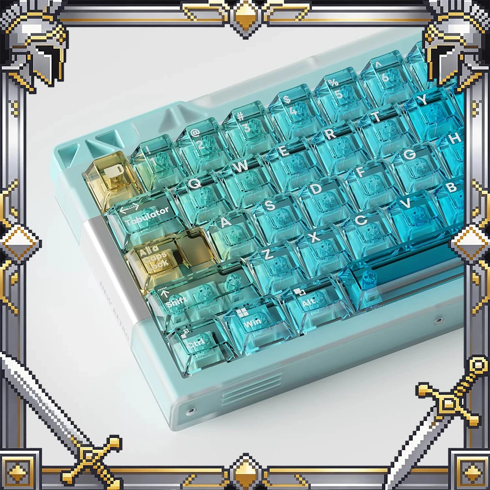 

DEADLINEstudio AirWave PC Keycaps Gradual Blue Transparency Keycap Original Factory Personalized Keyboard Keycaps Customized PC