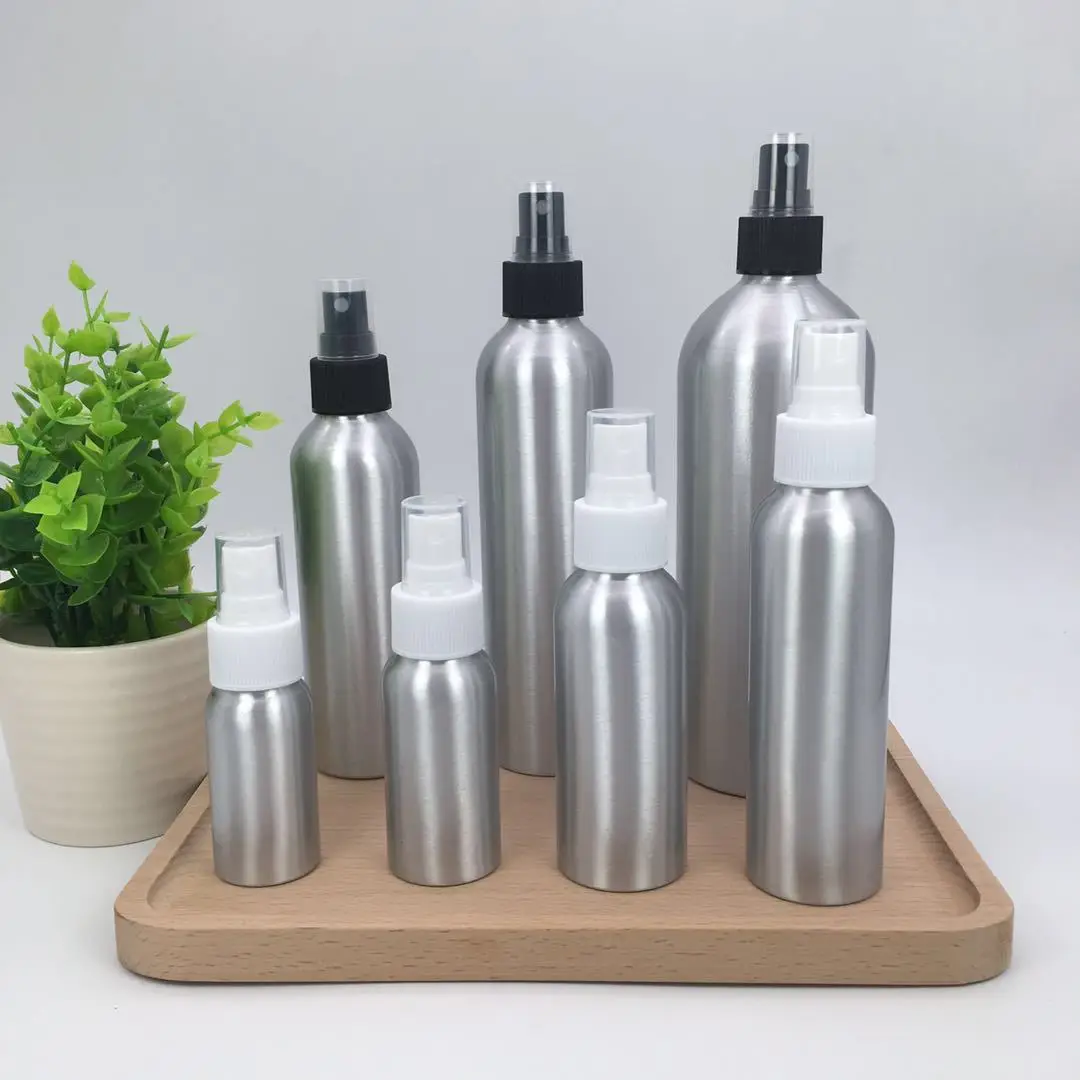 60ml~250ml Aluminum Spray Bottle Cosmetic Bottle Empty Mini Metal Atomizer Bottles Travel Perfume for Cosmetics Planting Travel