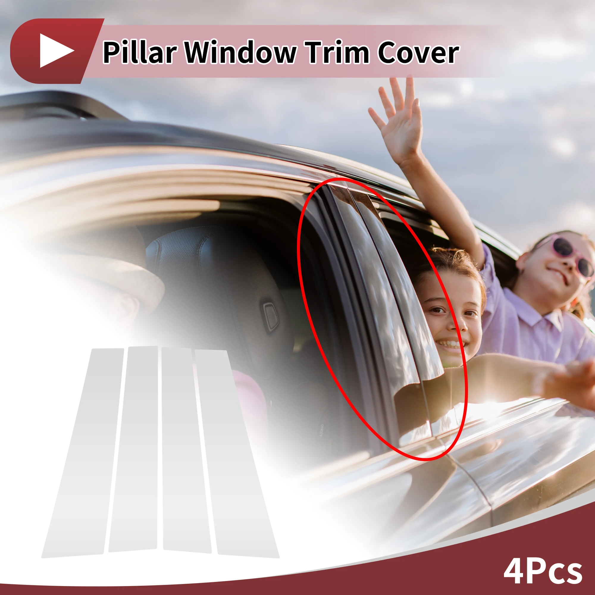 

UXCELL Накладка окна передней левой и правой дверной стойки для Mitsubishi Triton/L200 2016-2024