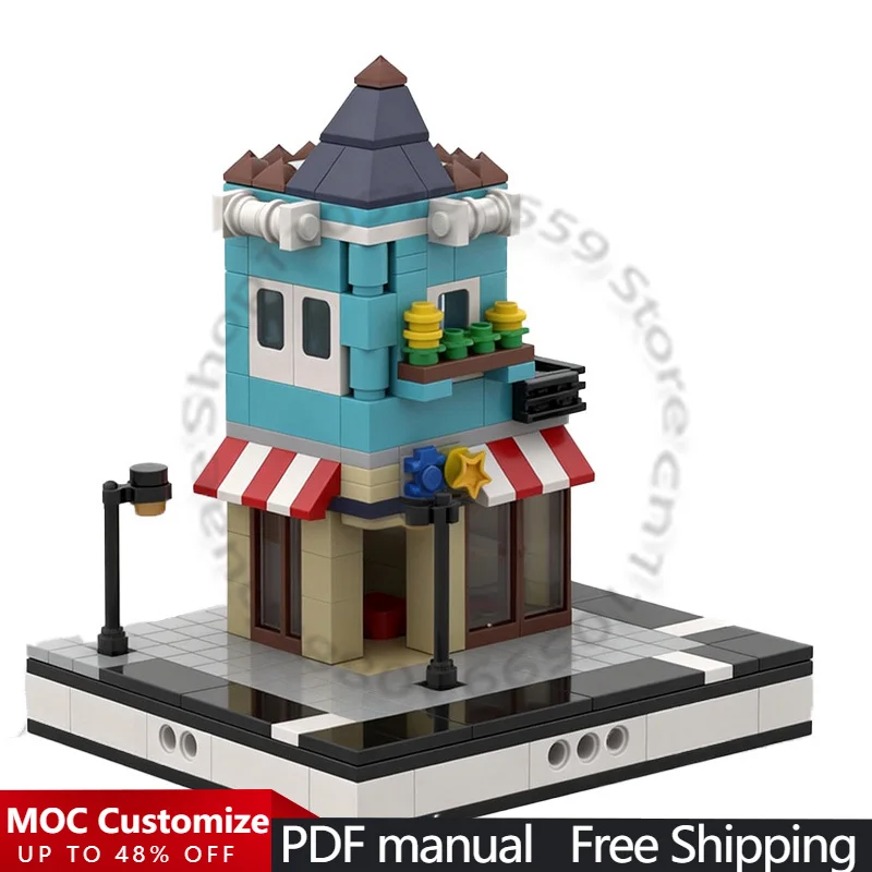 

398 PCS City Engineering Toy Shop for a Mini Modular City MOC Customize Modular Building Block Kids DIY Boys Toy Christmas Gift