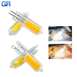 Brightest G9 LED Lamp G4 AC 220V 230V 240V 6W 9W Glass COB Led Bulb Warm/Cold White lampada led Spotlight Replace Halogen Light