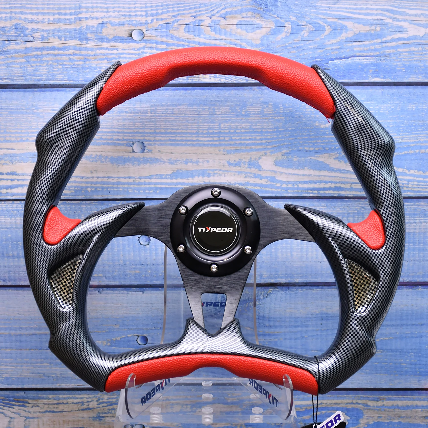 

Tiypeor PVC Multi-color Selectable Racing Car Steering Wheel Sport Game Competitive Car Real carbon fiber
