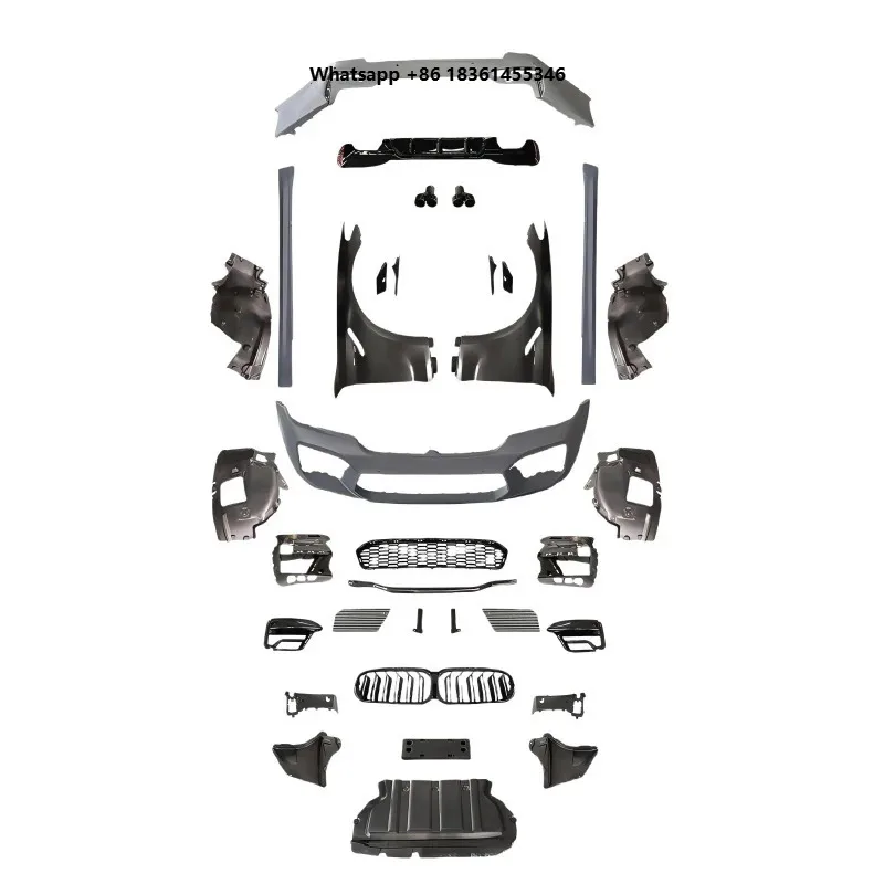 

For 21-23 5 Series G30/G38 Modified Wide Body M5 Front And Rear Bumper Fender Surround Grille Kit Upgrade