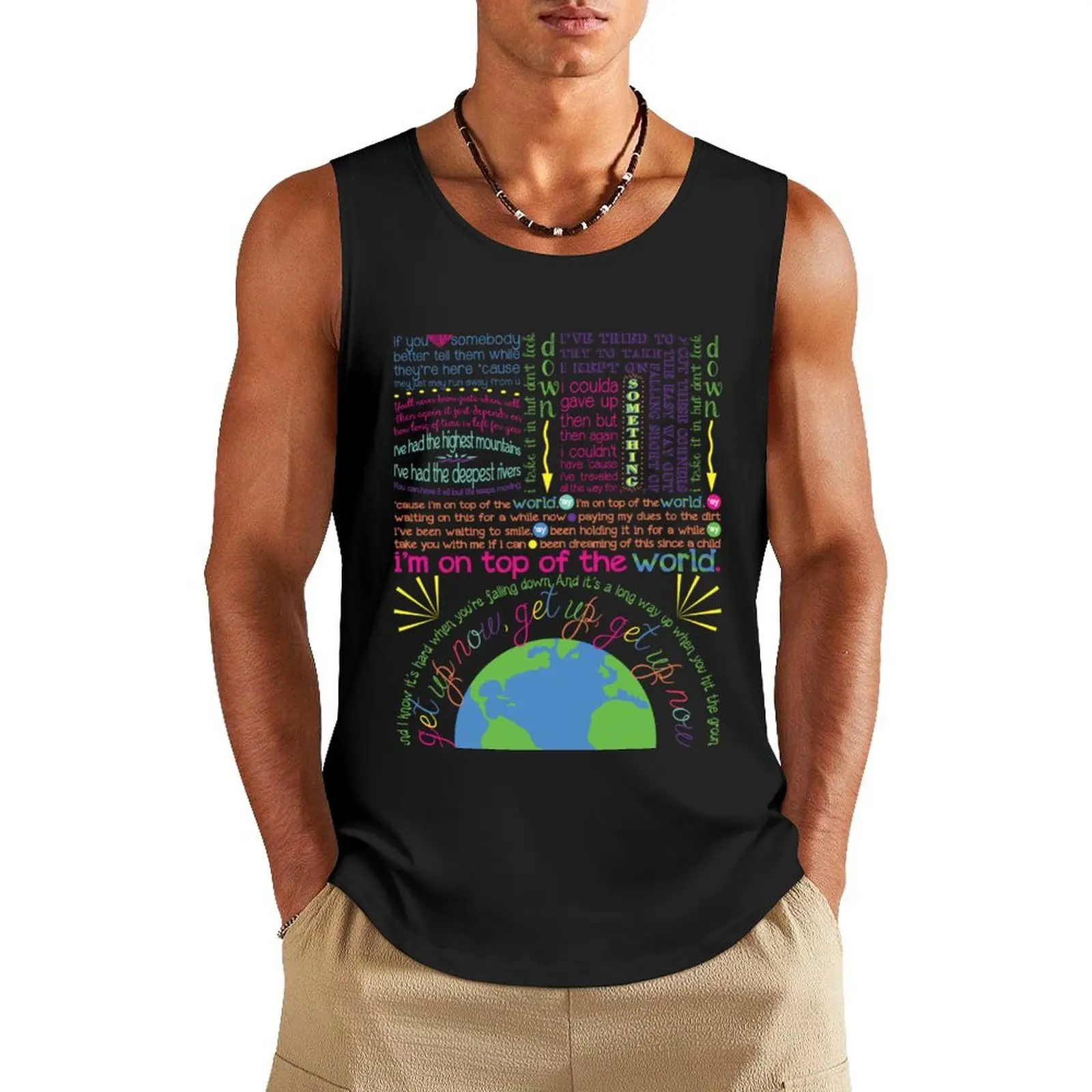 

On Top Of The World (2) Tank Top gym Men's t-shirts Sleeveless top t shirts