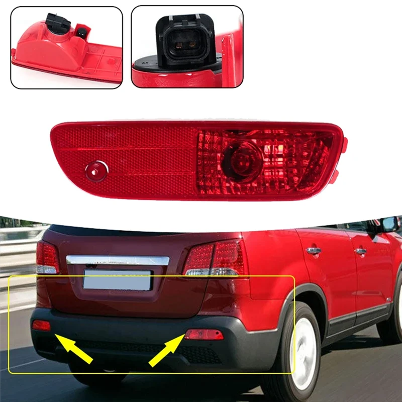 

1Pair Rear Bumper Reflector Lights Warning 92405-2P350 92406-2P350 For Kia Sorento 2009-2012 Fog Stop Turn Signal Lamp Parts