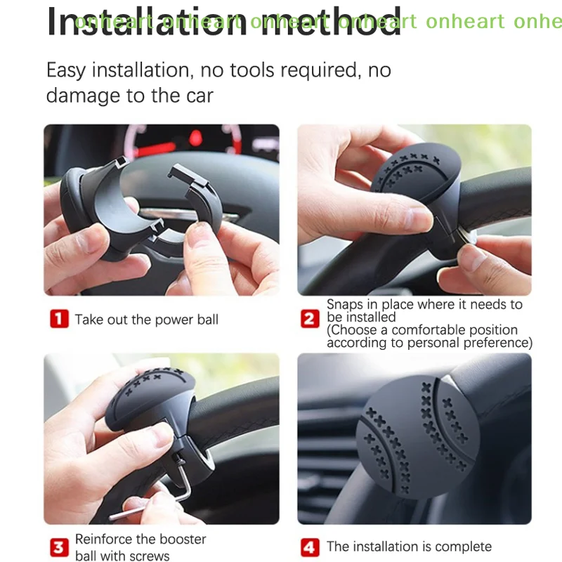 

[C]Car Steering Wheel Booster 360 Degree Rotation Steering Wheel Knob Ball Labor-saving One Hand Steering Booster