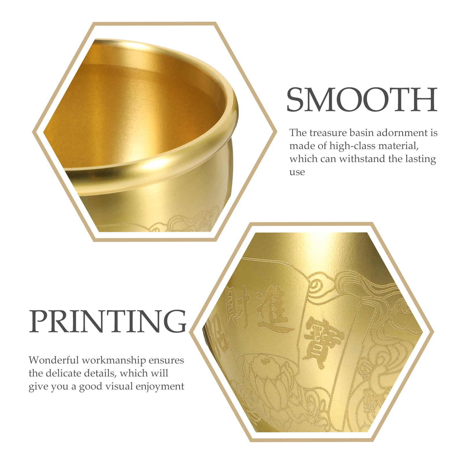 

Copper Treasure Basin Fortune Bowl Decorative Home Office Desktop Adornment Wealth Blessing Gift Decoration Copper Bowl Decor