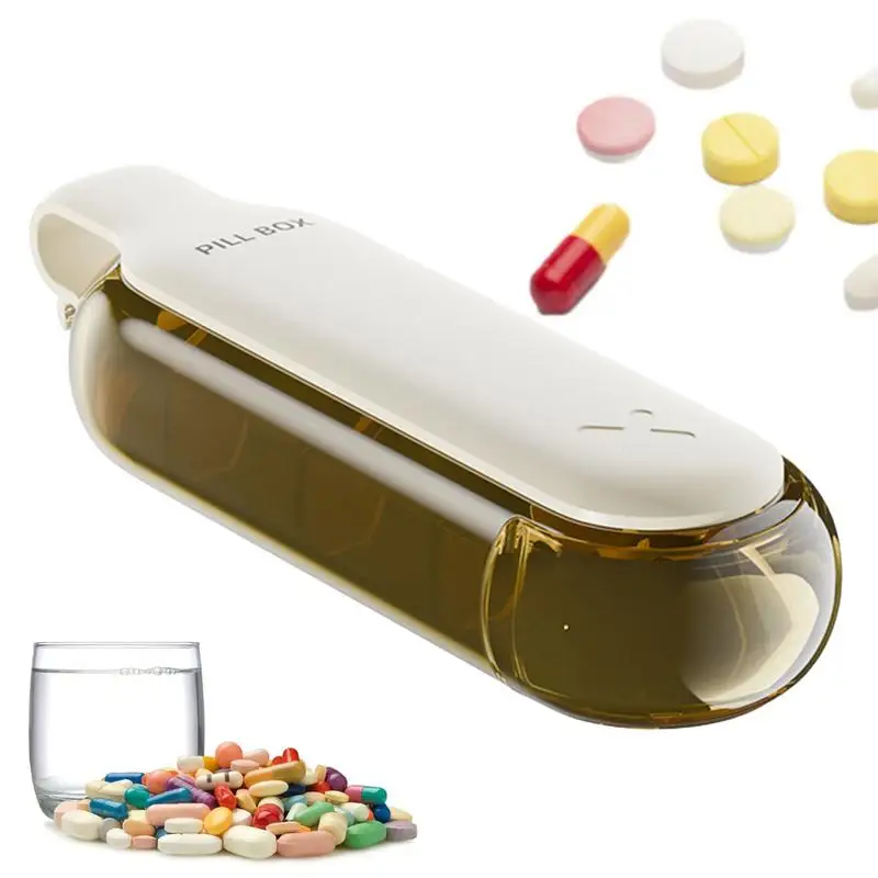 Travel Pill Holder Portable Weekly Medicine Sorter Compact Medicine Container Daily Pill Dispenser 4 Compartments For Home