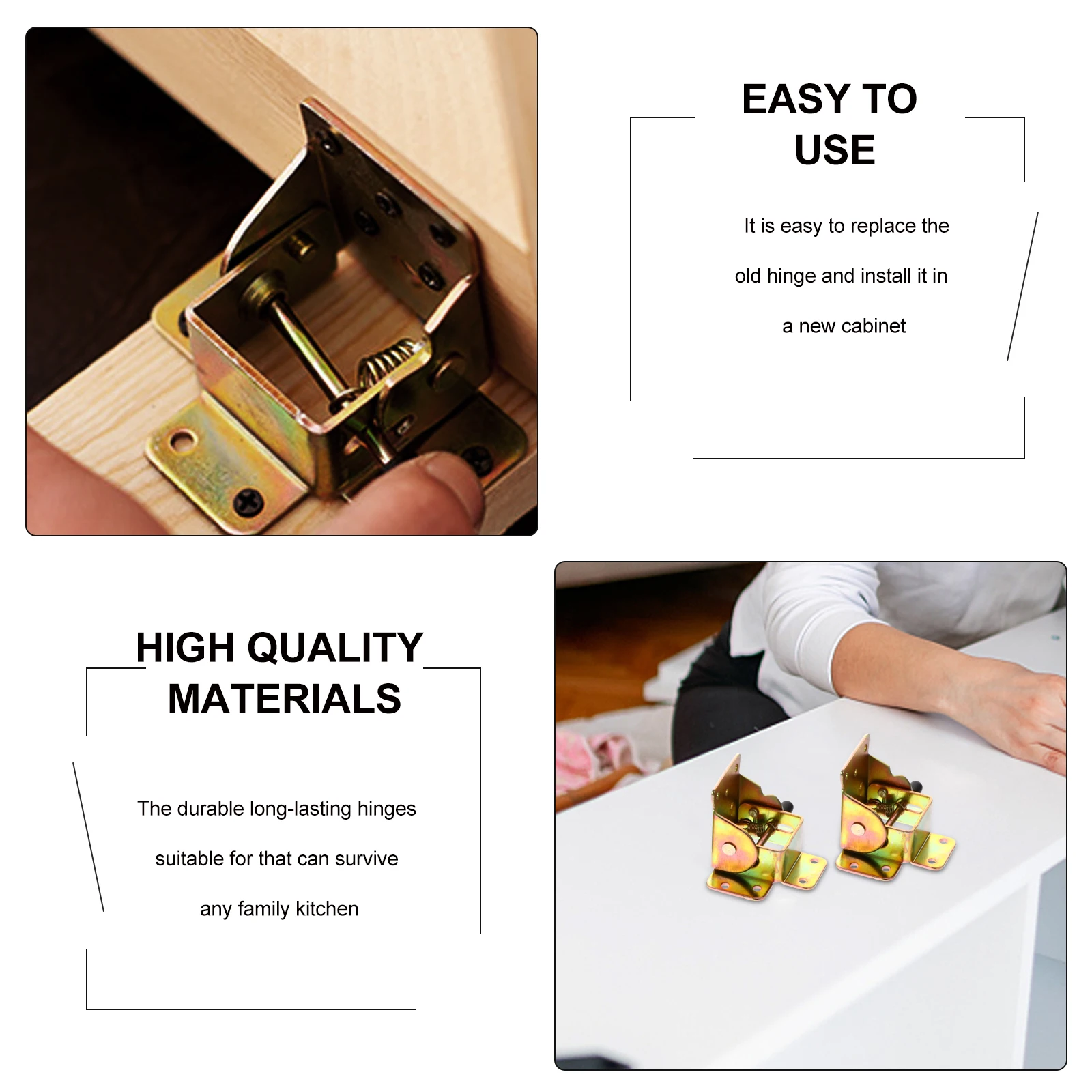 

4Pcs Iron Folding Hinge with Function Sturdy 90 Degree Swing Hinge for Table Chair Leg Storage Space Saving Household