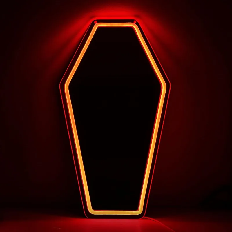 

LED Mirror Neon Sign for Wall Decor,USB Powered Dimmable Light for Bedroom,Living Room,Bar,Make-up Mirror,Gift for Goth Lovers