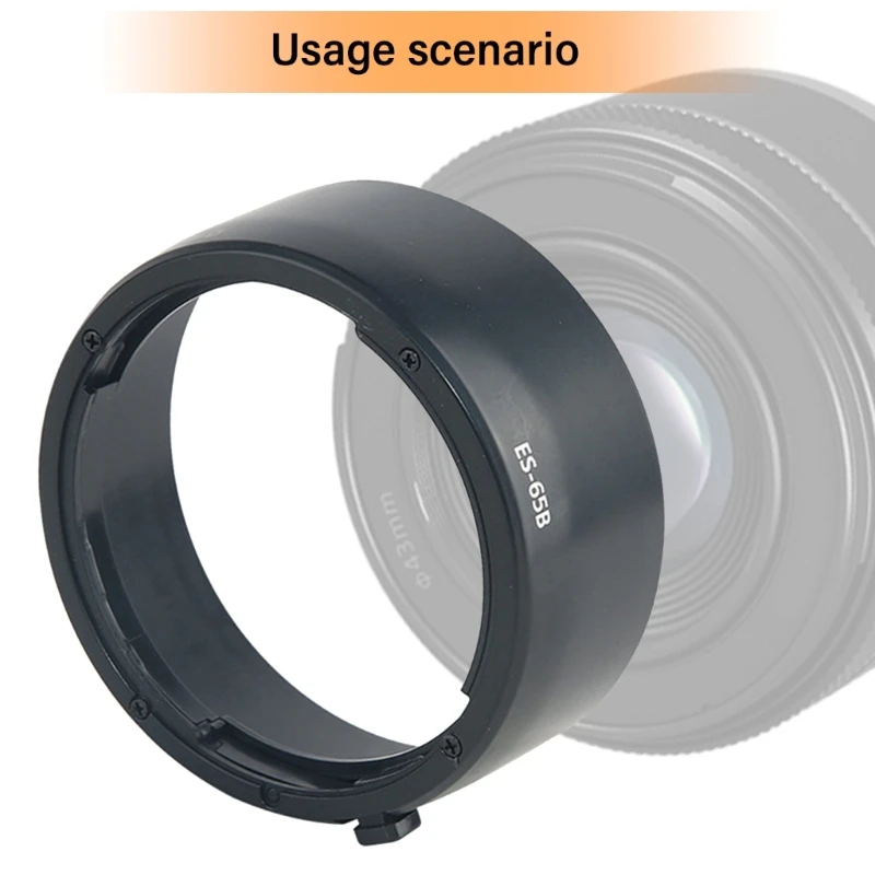 Precisions ES65B Camera Lens Hood ES65B Sun Shade Cover for RF50mm 1.8 Lens Enhances Photo Contrast