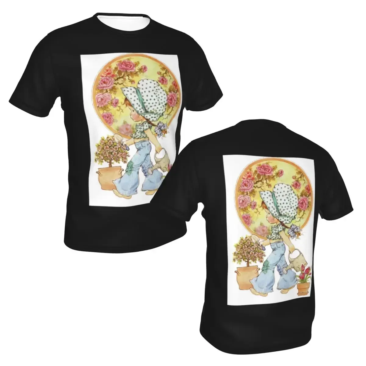 polyester Sarah Kay Swing Girl T-Shirt Men's Funny T Shirt Men Crew Neck Summer Shirts Tops